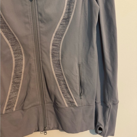 Lululemon Fill Zip In Stride Jacket We Are From Space Fossil Gray Size 8 - Picture 4 of 10
